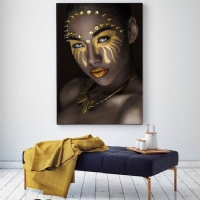zenci kadın kanvas tablo